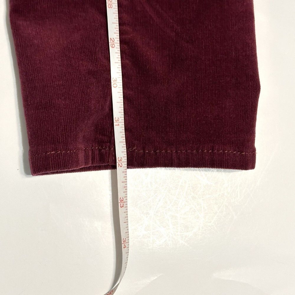 KUT FROM THE KLOTH pants women Size 12 Diana Skinny Corduroy Jeans burgundy red - Picture 11 of 16